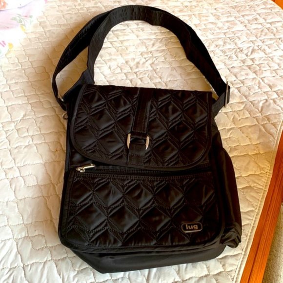 Lug Midnight Black Moped Deluxe Crossbody Bag